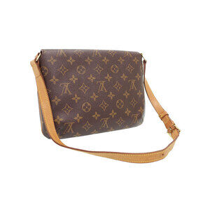 Louis Vuitton Brown Shoulder Tango Short Monogram Bag Leather Musette